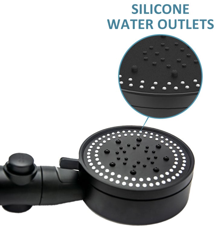 Pommeau de douche avec 5 modes de jet et buses autonettoyantes