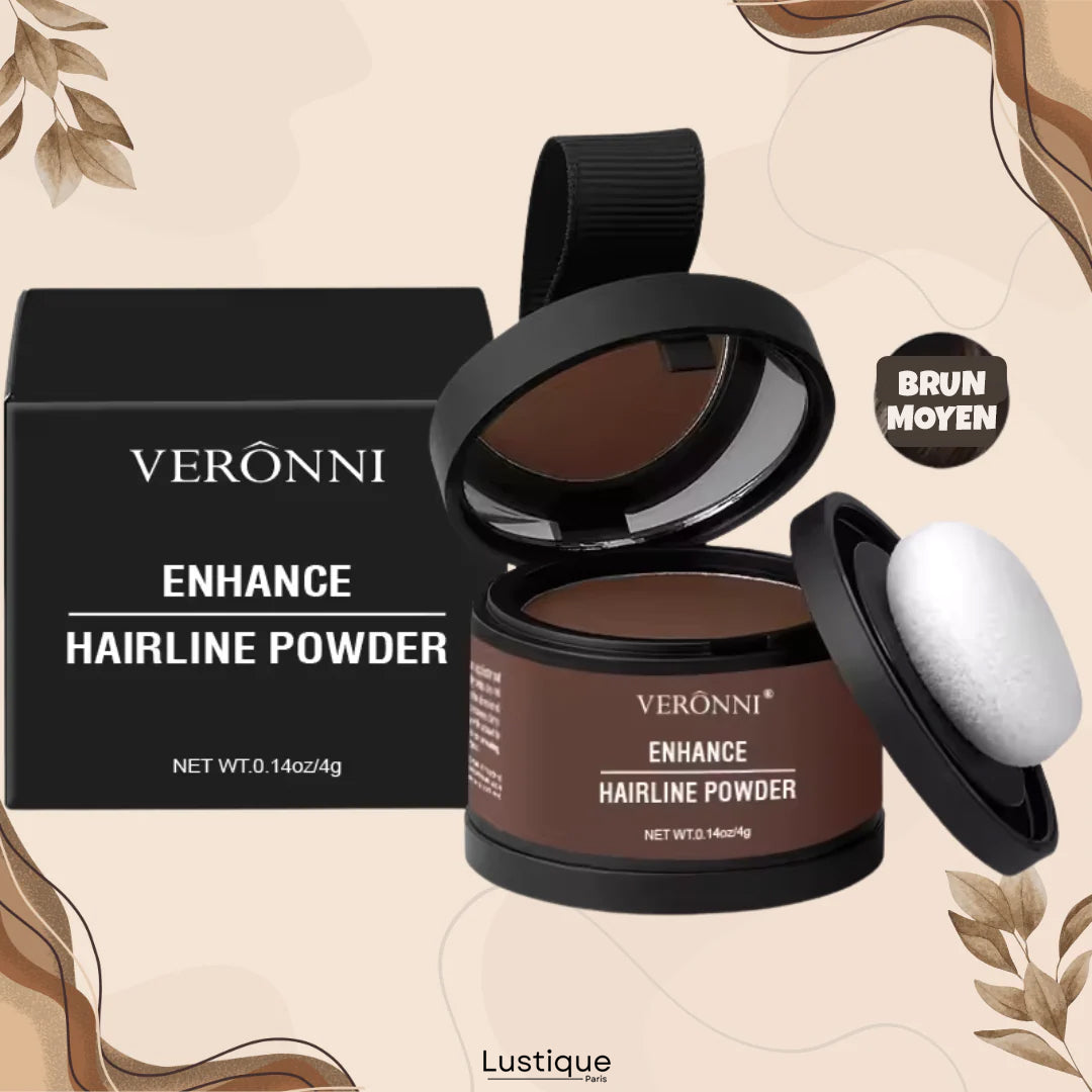 Poudre Compacte pour Racines et Sourcils – Couvrance Naturelle Longue Tenue