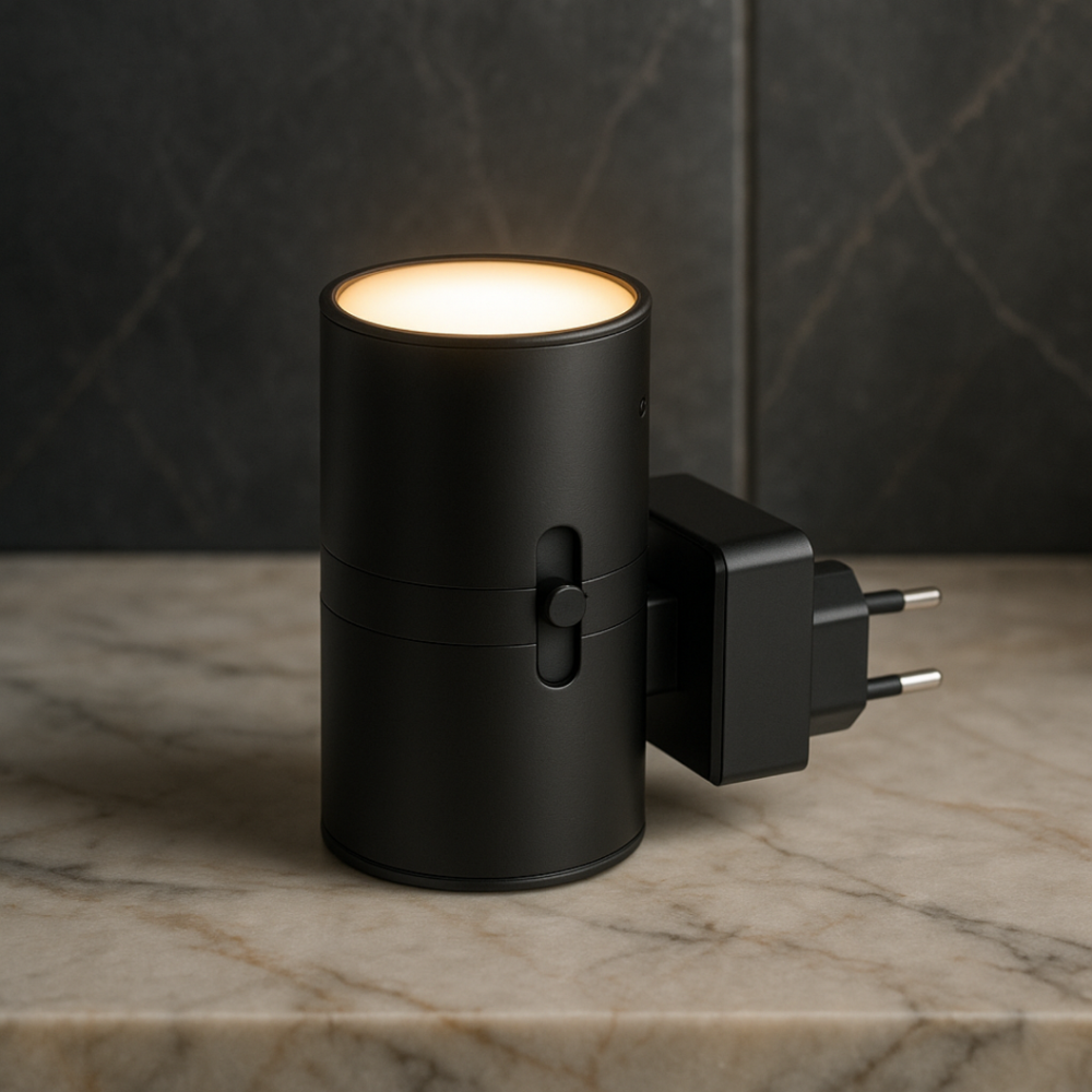 Veilleuse LED Dimmable à Prise Directe – Blanc Chaud avec Variateur