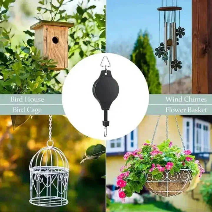 Suspension Plante avec Poulie – Fixation Plafond Réglable [1+1 Gratuit]