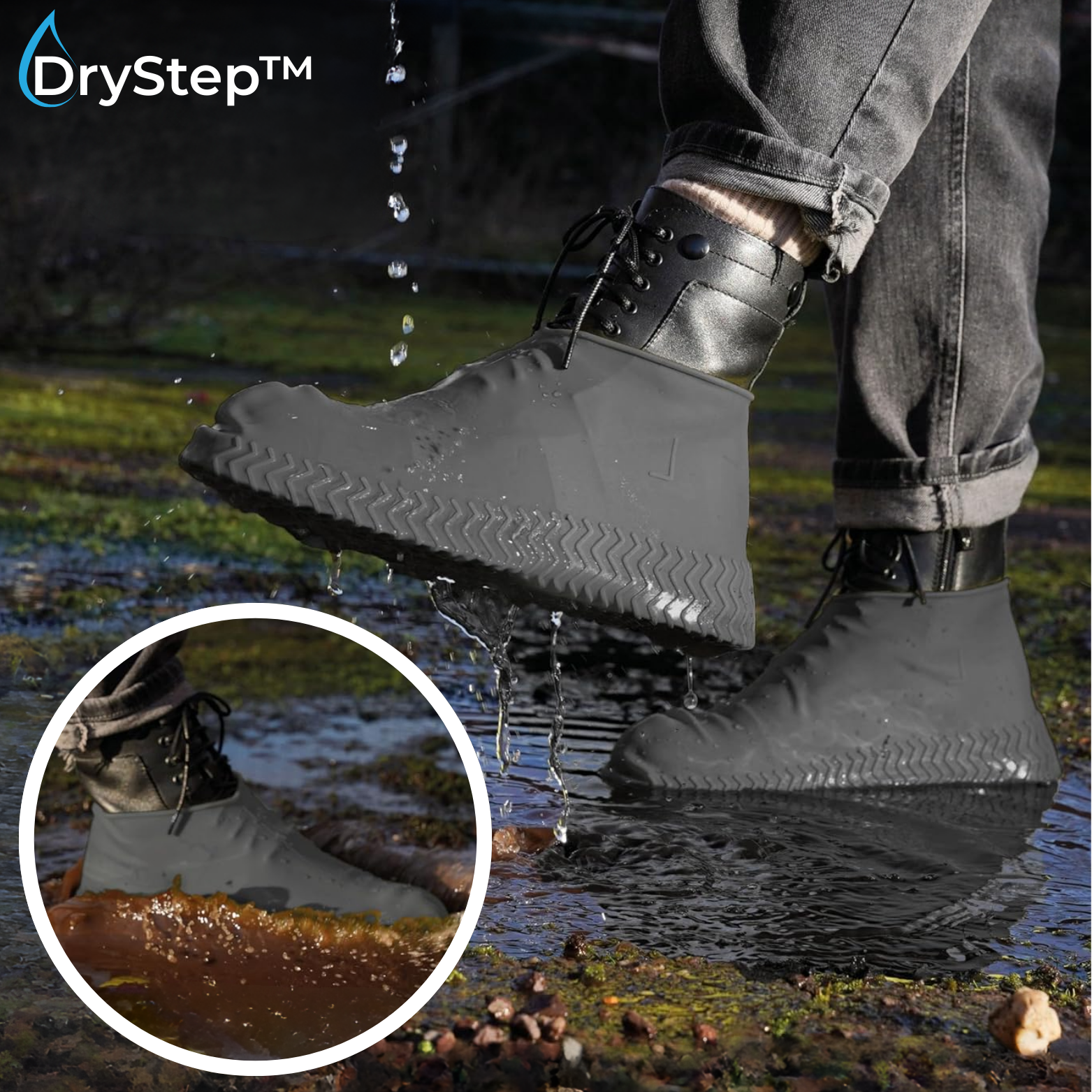 Couvre-chaussures imperméables en silicone antidérapants