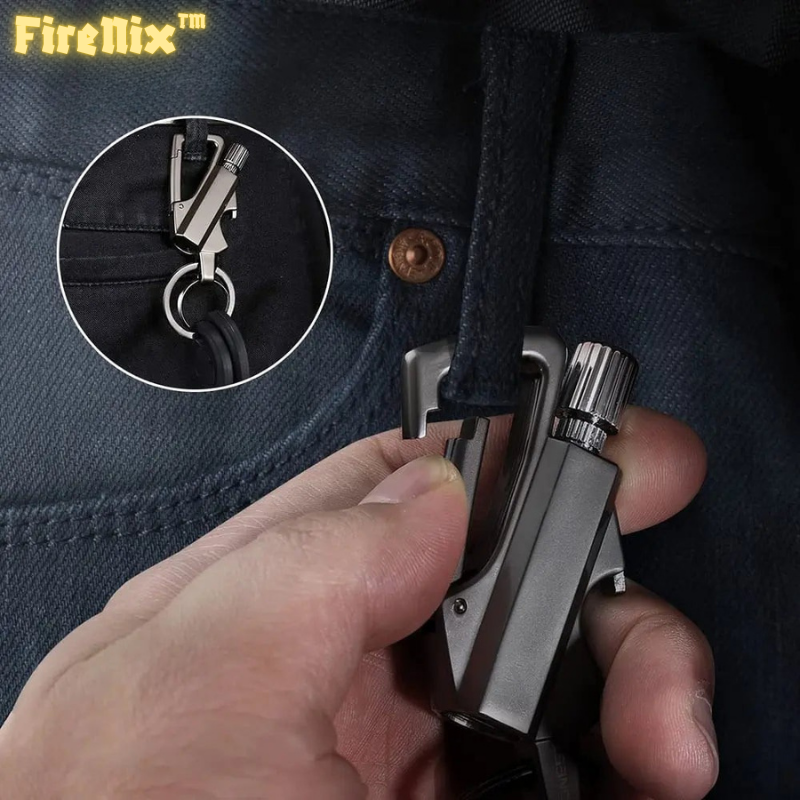 FireNix™ – Briquet coupe-vent et porte-clés pratique en set [1 + 1 Gratuit]