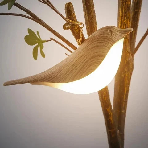 Lampe de table avec diffuseur d'arômes et lumière dimmable en forme d'oiseau