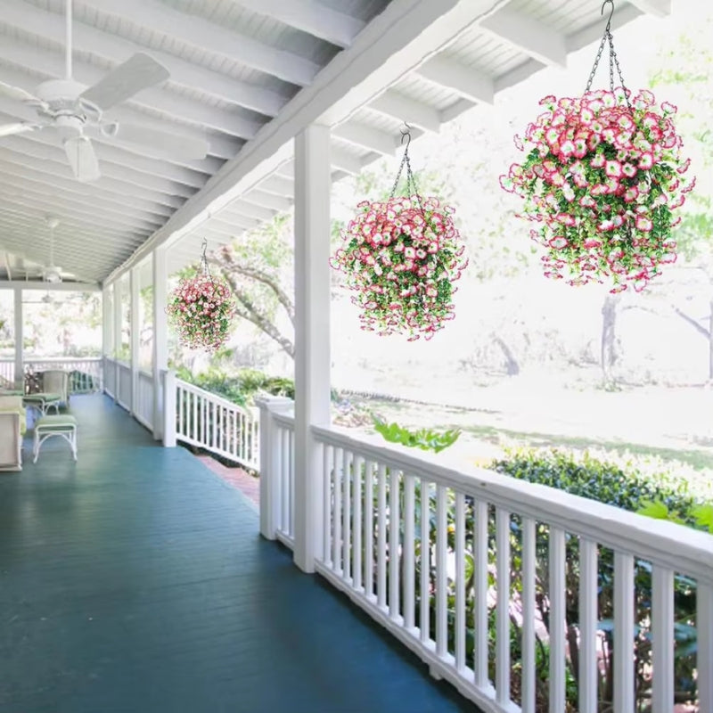Bouquet de Fleurs Artificielles Suspendu pour Balcon, Terrasse et Jardin