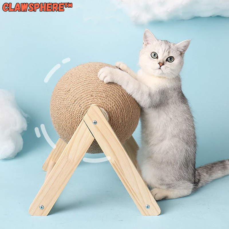 ClawSphere™ – Balle à gratter rotative pour chats, jeu et fitness [50 % de réduction]