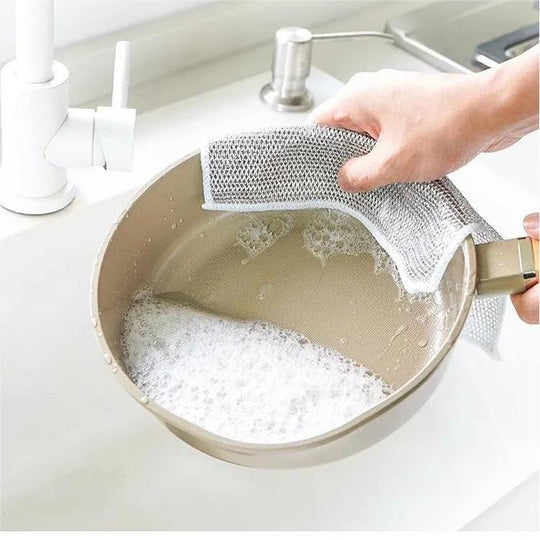 Chiffon Métallique Sans Rayures pour Cuisine – Nettoyage Puissant