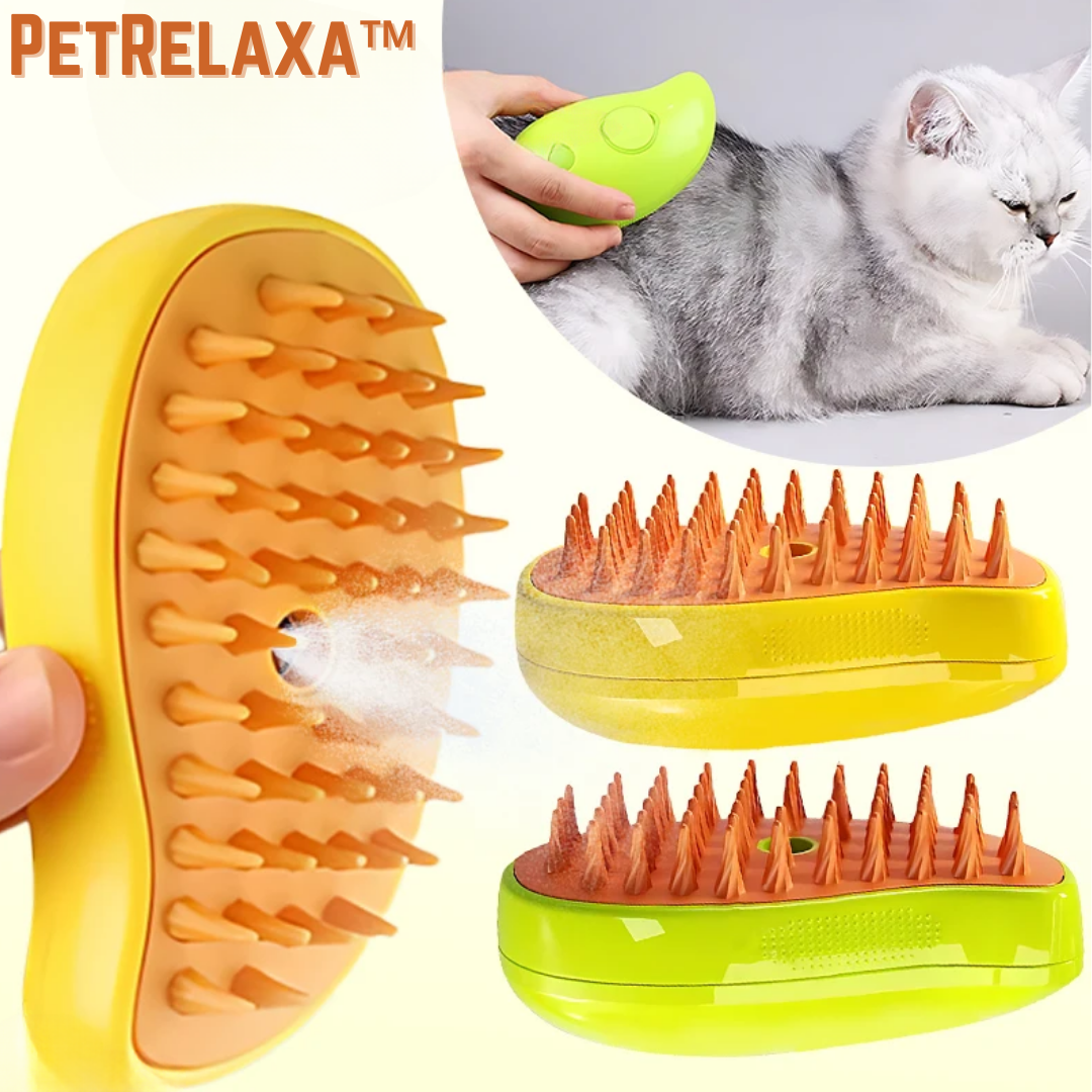 Peigne massant avec spray intégré pour chien et chat – Soin du pelage