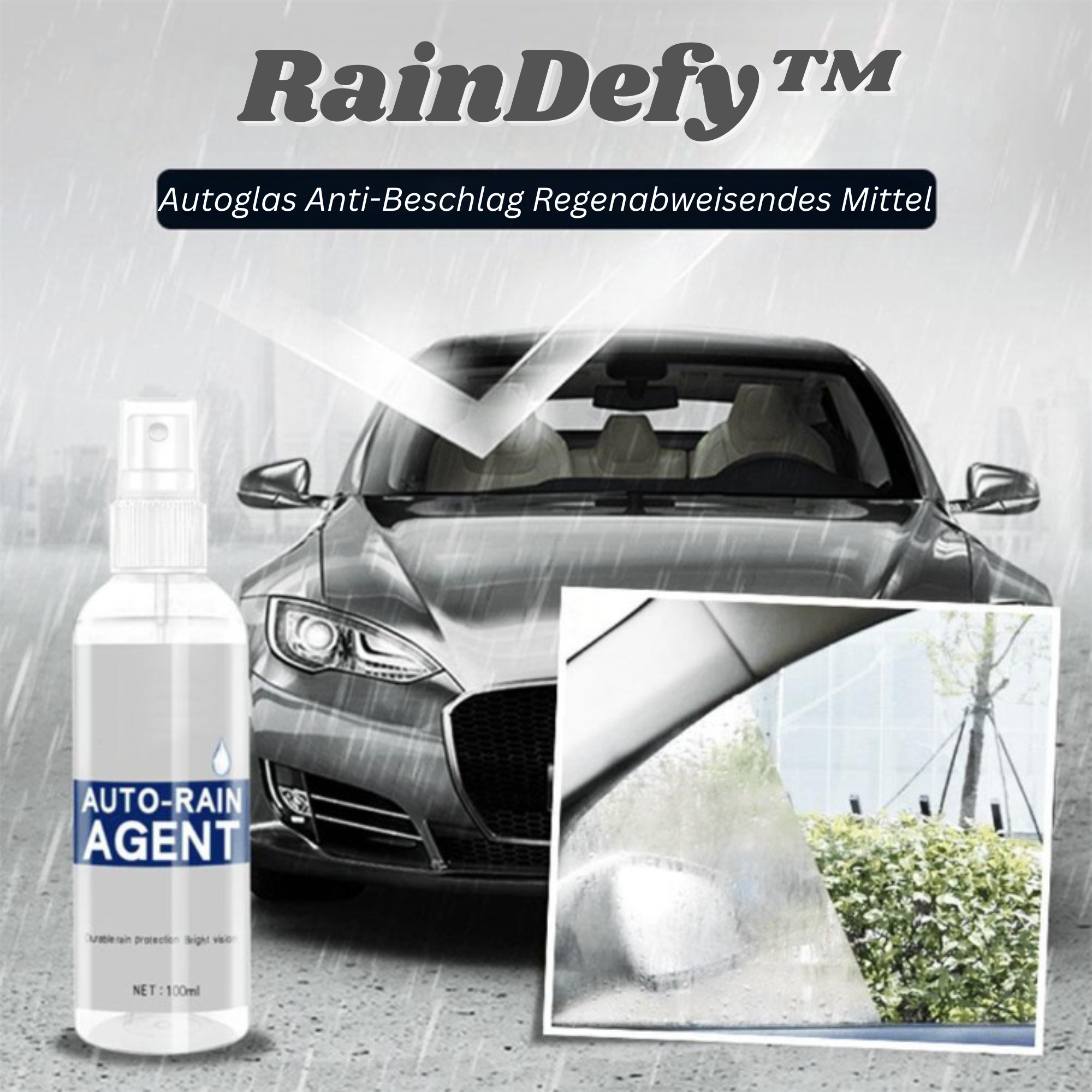 Spray Anti-Buée et Déperlant pour Vitres de Voiture – Revêtement Nano