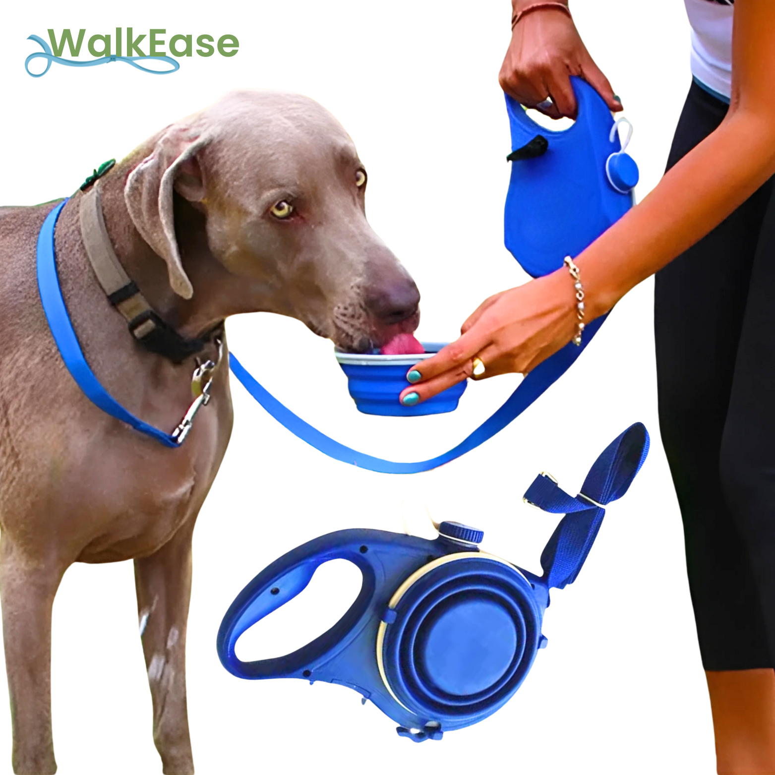 WalkEase™ – Laisse pour chien 5-en-1 pour un confort de promenade polyvalent [50 % de réduction]