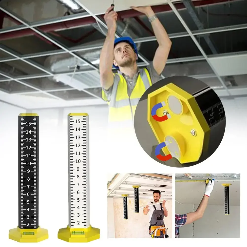 LaserMeasure™ – Règle de Mesure de Hauteur avec Base Magnétique et Niveaux Intégrés [50 % de Réduction]