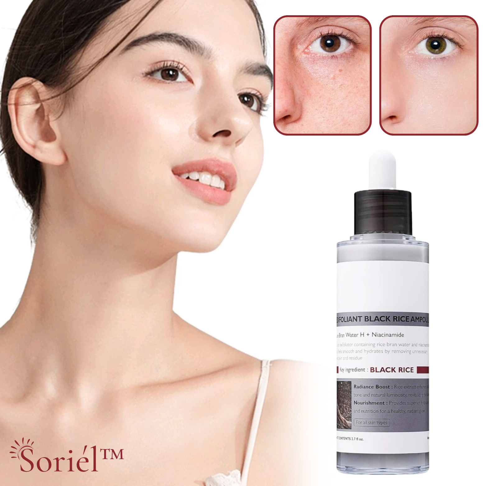 Ampoule Exfoliante au Riz Visage & Corps – Peau Douce et Éclatante