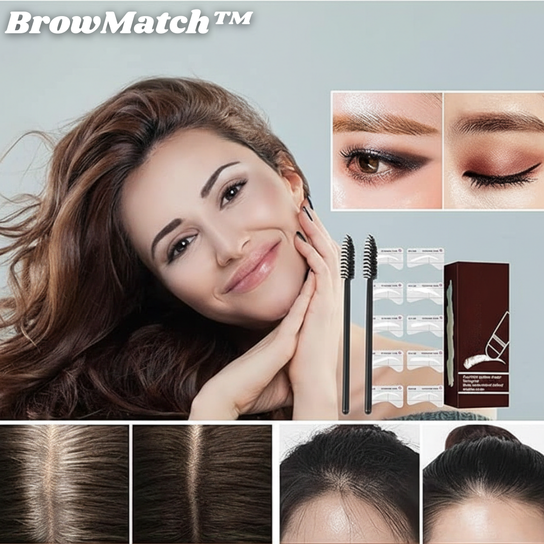 Kit de Tampons à Sourcils avec Pochoirs – Tracé Précis et Naturel