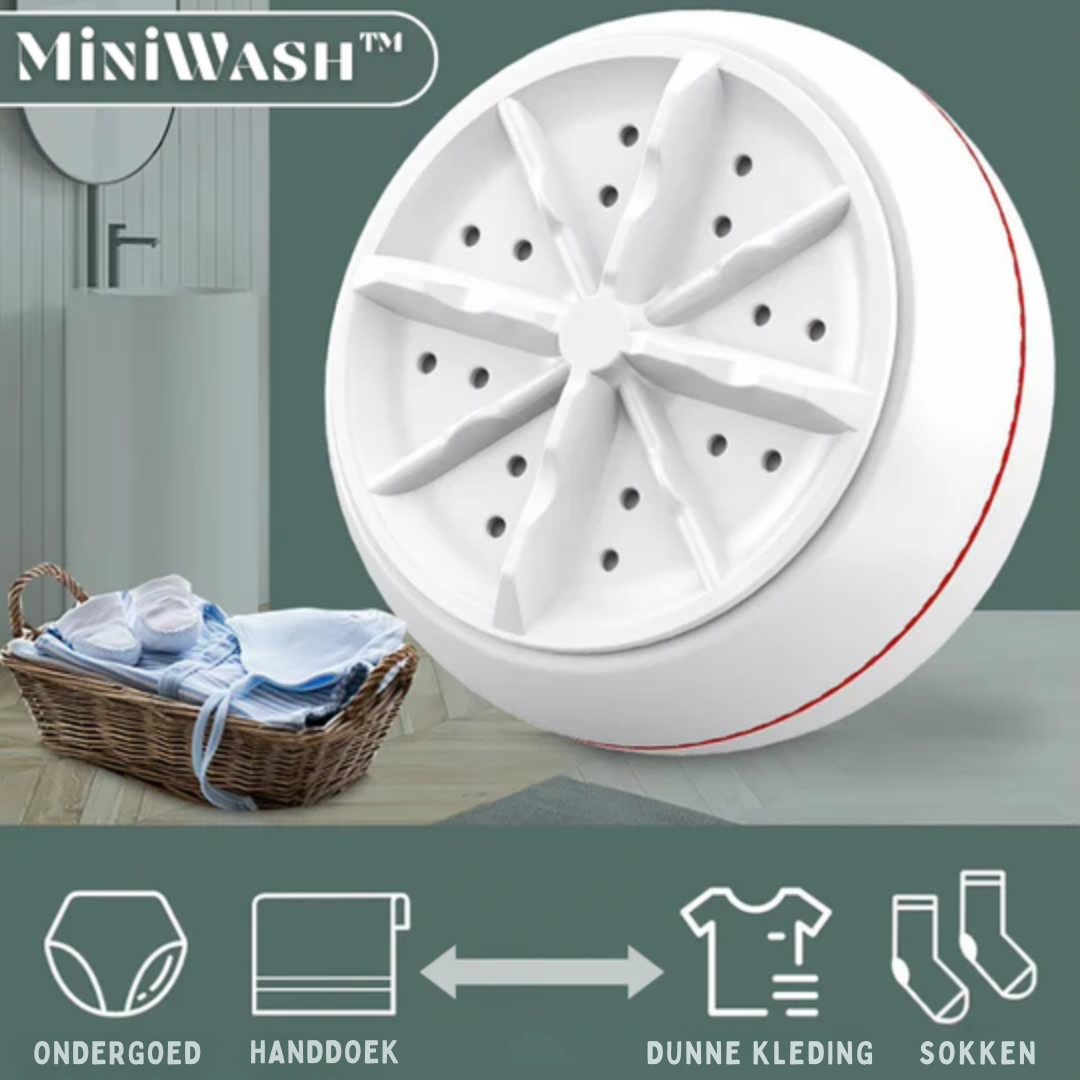 Mini machine à laver portable ultrasonique USB – Lavage et rinçage 2-en-1