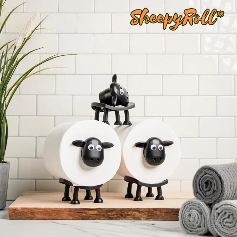 Porte-rouleau Décoratif en Résine ABS – Design Mouton Fantaisie