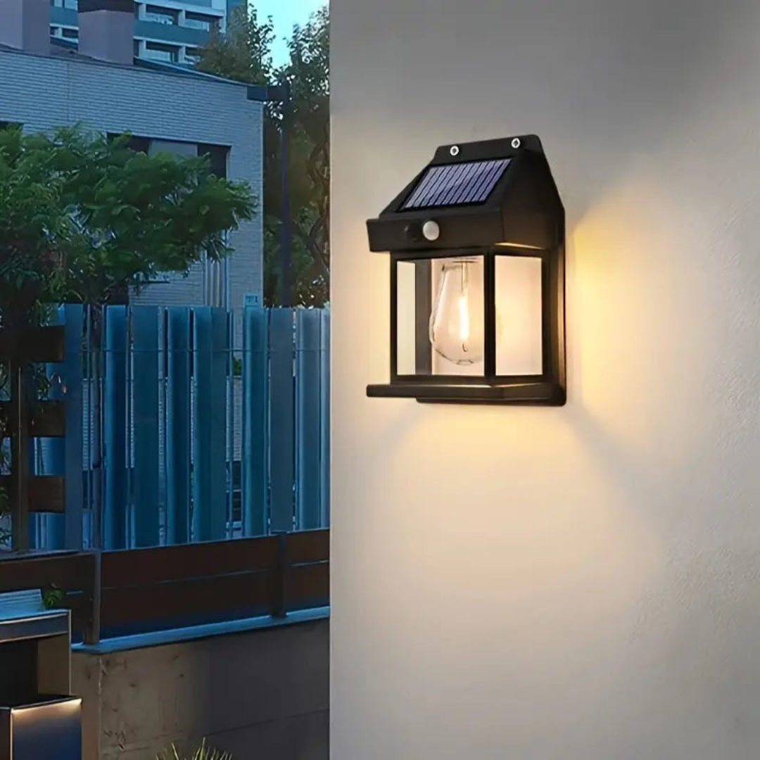 Lampe solaire extérieure avec détecteur de mouvement – sans fil et résistante aux intempéries