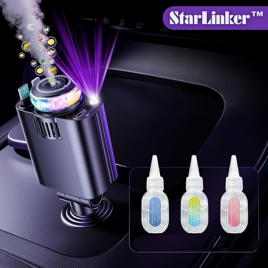 StarLinker™ – Chargeur de voiture rétractable 3-en-1 Starlight avec éclairage LED [50 % de réduction]