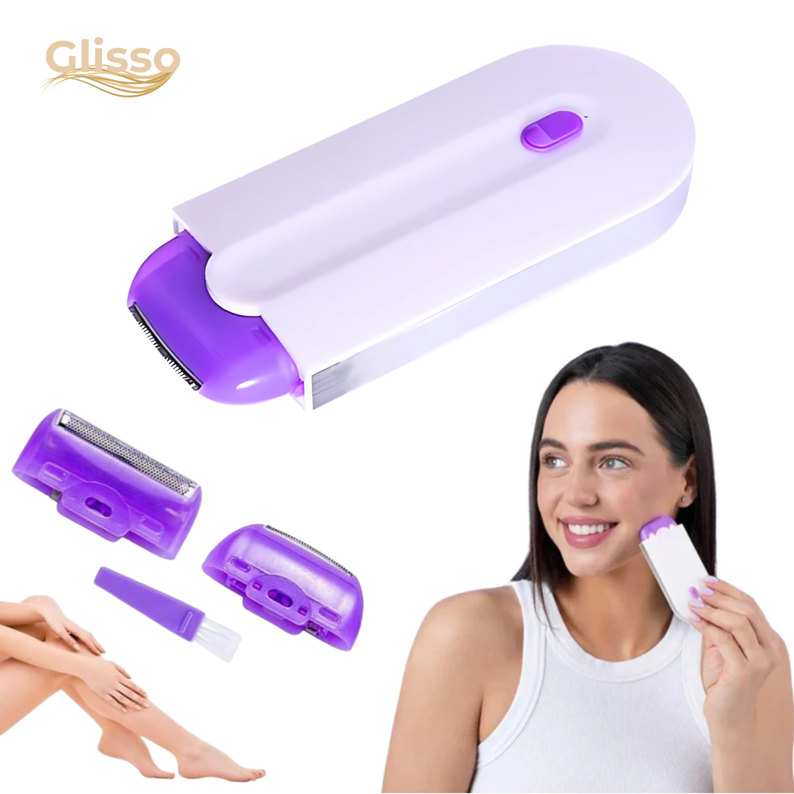 Épilateur Électrique Doux pour Visage et Corps – Peau Soyeuse