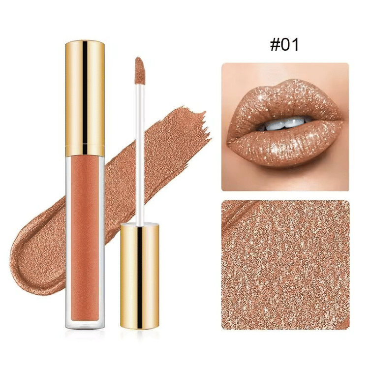Rouge à Lèvres Liquide Longue Tenue 12h – Éclat Diamant Hydratant
