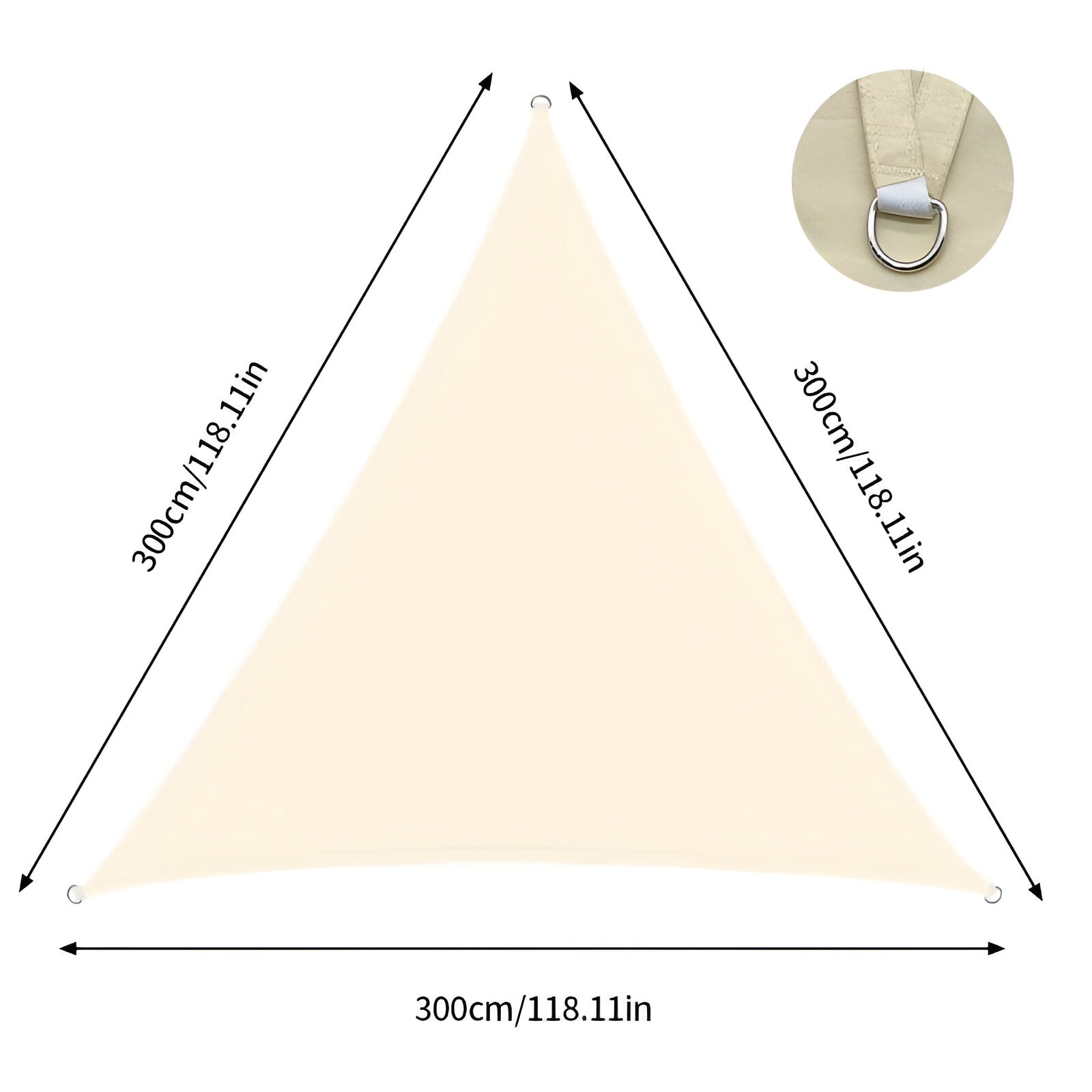 Voile d'Ombrage Triangulaire Anti-UV en Polyester pour Jardin et Terrasse