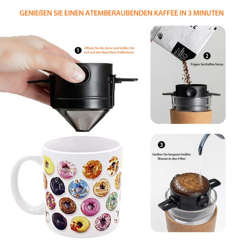 Filtre à Café Réutilisable Double Couche pour Café Intense sans Amertume