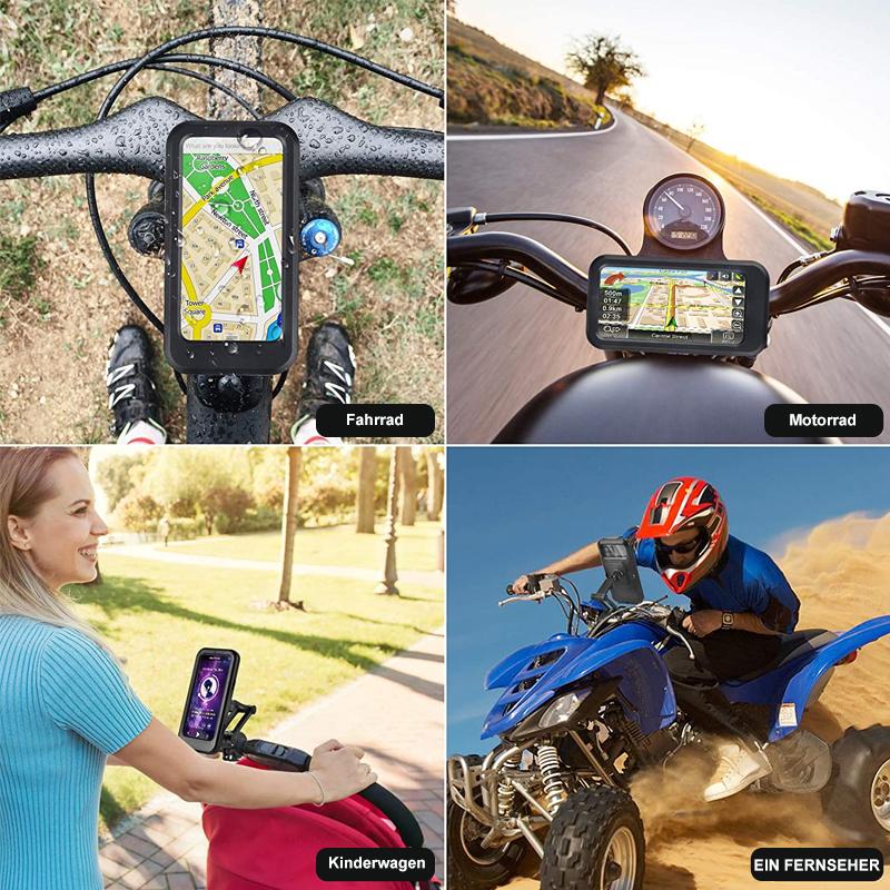 Support Téléphone Vélo Étanche avec Charge Sans Fil 15W et Batterie Intégrée