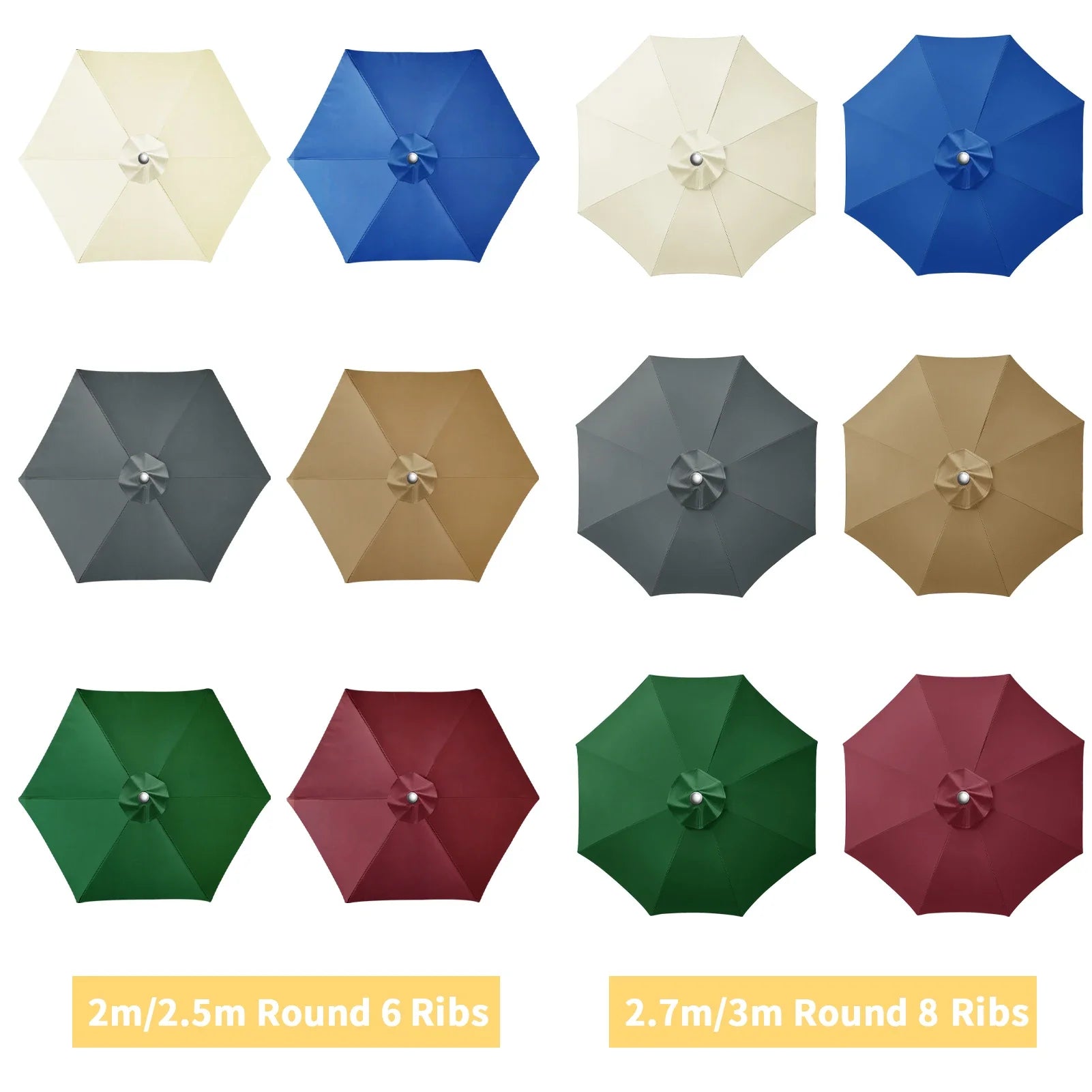 Housse de Parasol Imperméable avec Ventilation pour Jardin et Terrasse