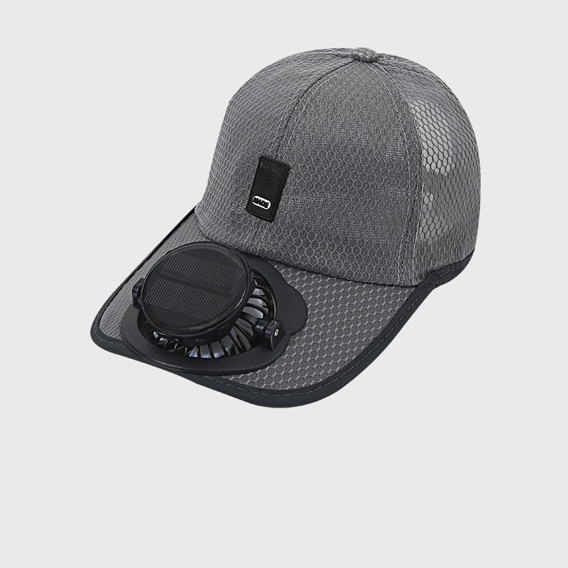 Chapeau solaire avec ventilateur intégré UPF50+ rechargeable 360°