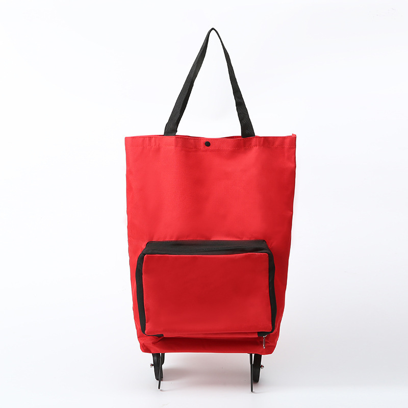 Sac de courses pliable à roulettes 2-en-1 – Chariot 20 kg compact