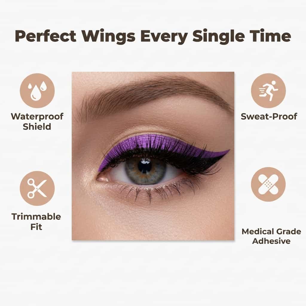 Stickers Eyeliner Réutilisables Imperméables – Trait Parfait Sans Pinceau