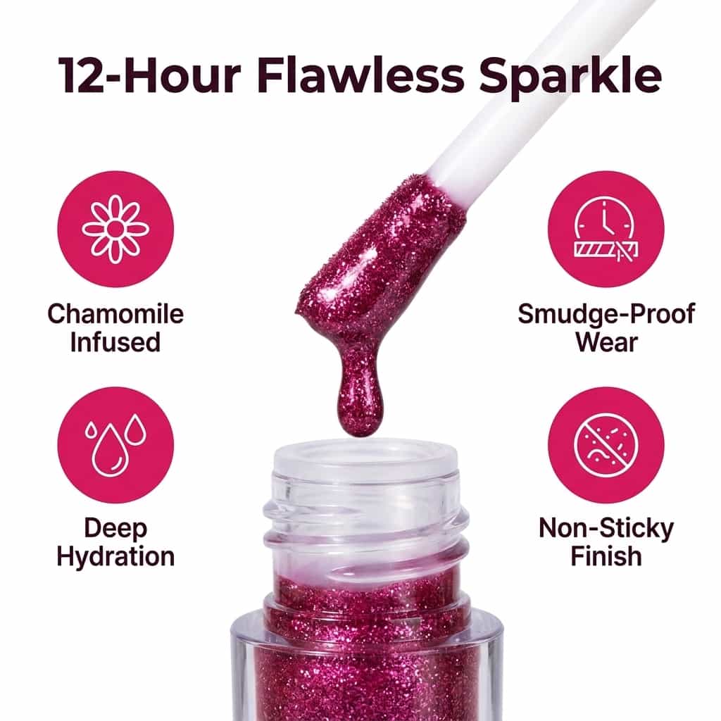 Rouge à Lèvres Liquide Longue Tenue 12h – Éclat Diamant Hydratant