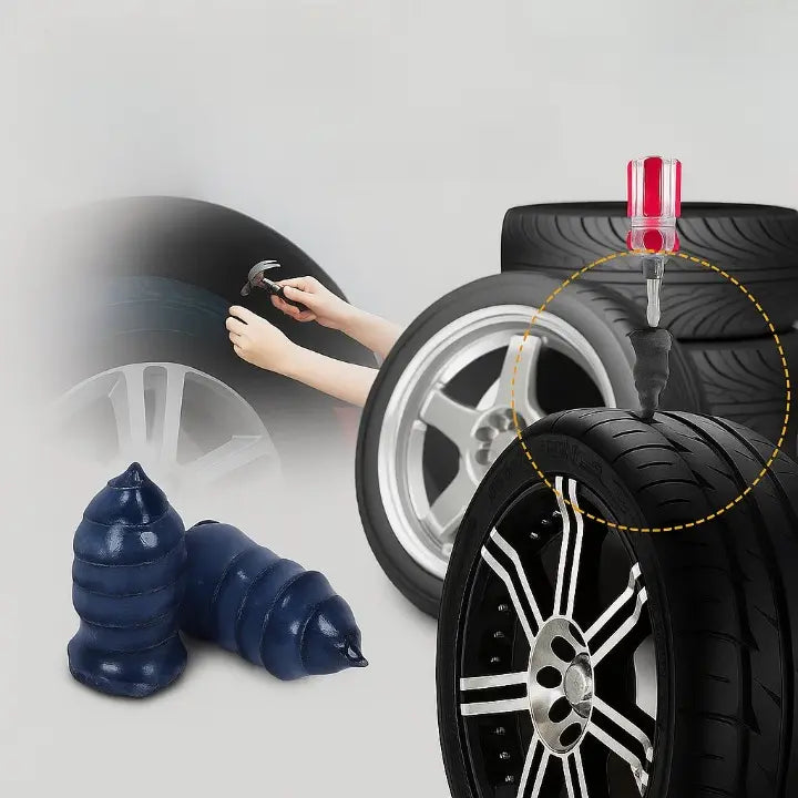 TireNail™ – Kit complet pour la réparation rapide des crevaisons de pneus en caoutchouc [20 + 20 Gratuit]