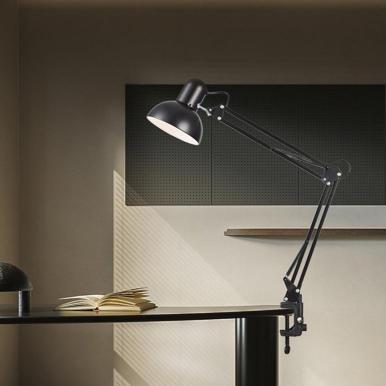 Lampe de bureau à bras réglable avec pince de fixation