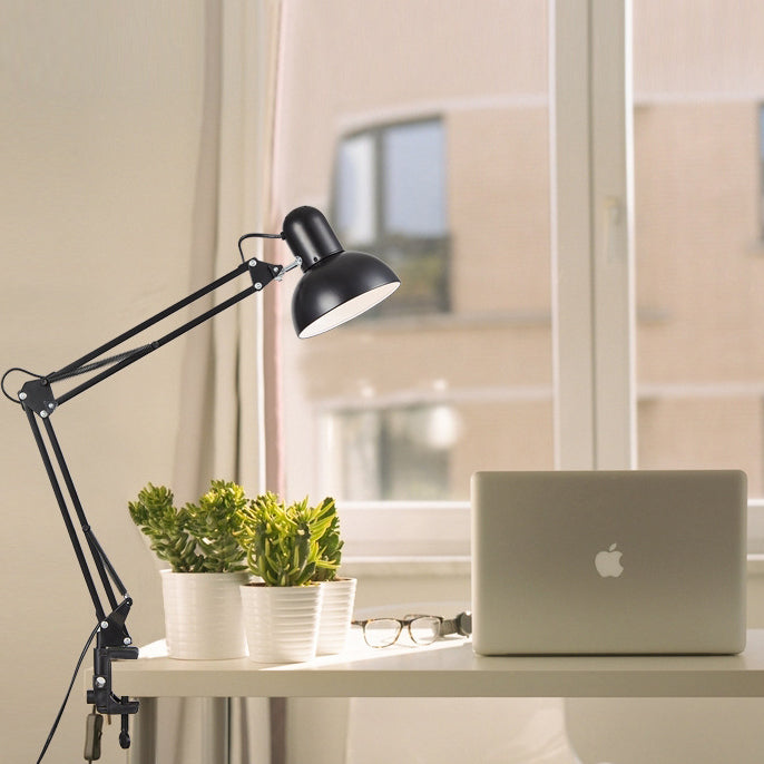 Lampe de bureau à bras réglable avec pince de fixation