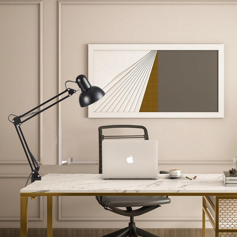 Lampe de bureau à bras réglable avec pince de fixation