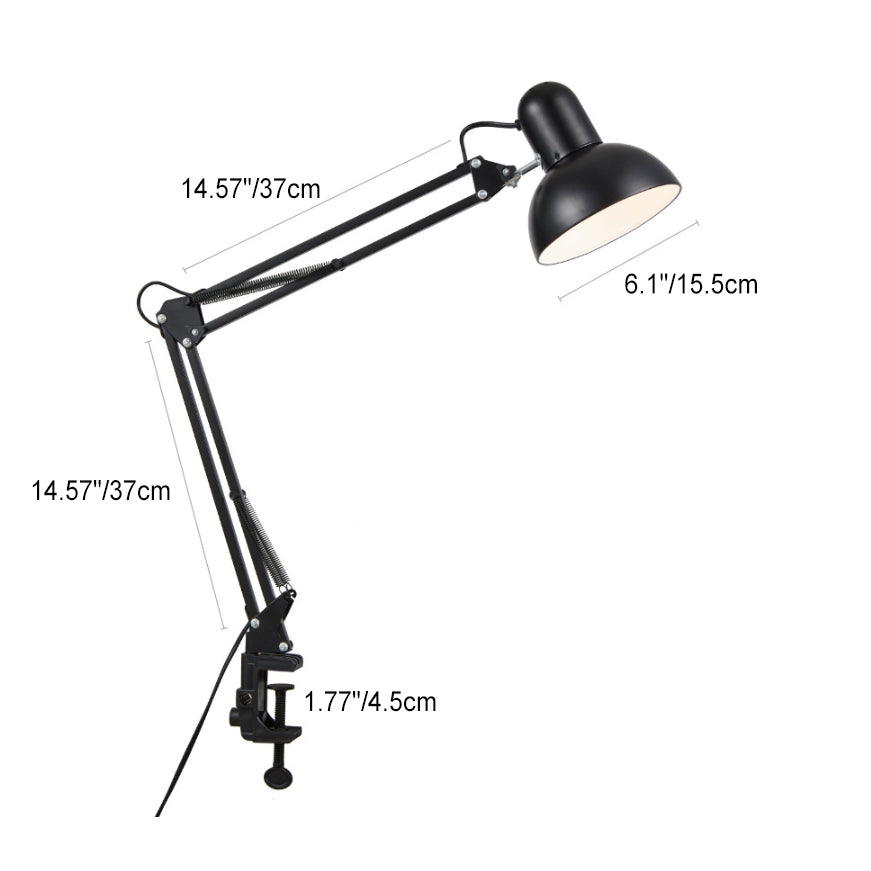 Lampe de bureau à bras réglable avec pince de fixation