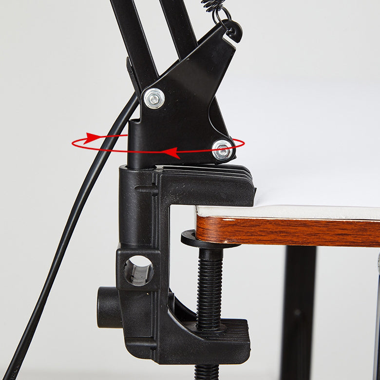 Lampe de bureau à bras réglable avec pince de fixation