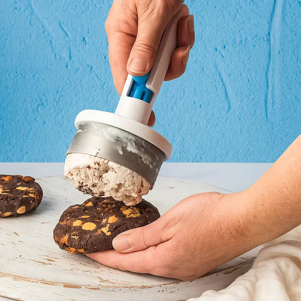 HappyScoop™ – Portionneur de sandwichs glacés – Idéal pour des desserts d'été créatifs [50 % de réduction]