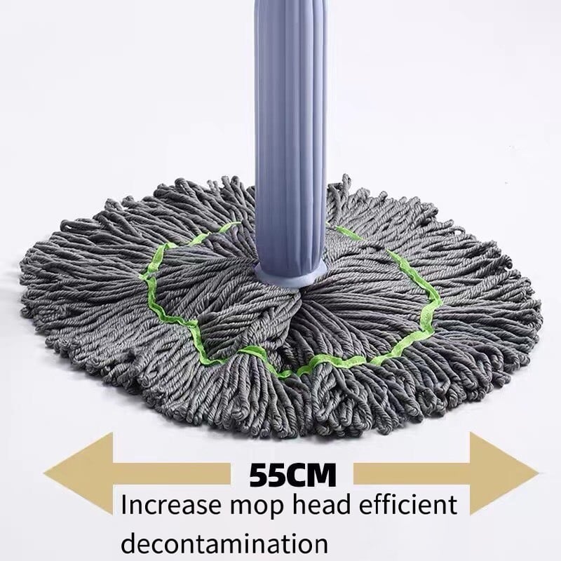 Balai Serpillière Auto-Essorant Microfibre 2-en-1 Rotatif 360°