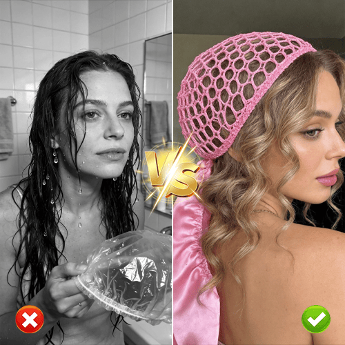Bonnet de Nuit en Mesh Respirant pour Cheveux Lisses Sans Frisottis