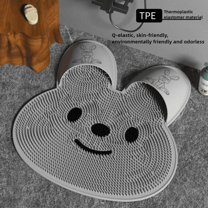 Tapis de Douche Massant pour Pieds avec Brosse Exfoliante Antidérapant