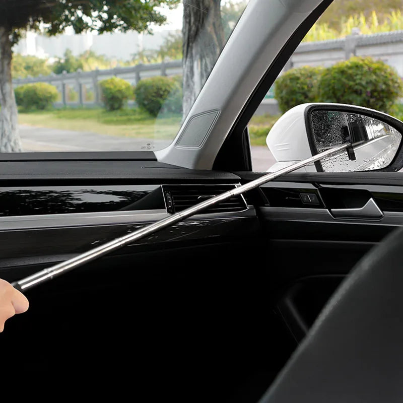 Essuie-glace télescopique 2-en-1 pour rétroviseur et vitres de voiture