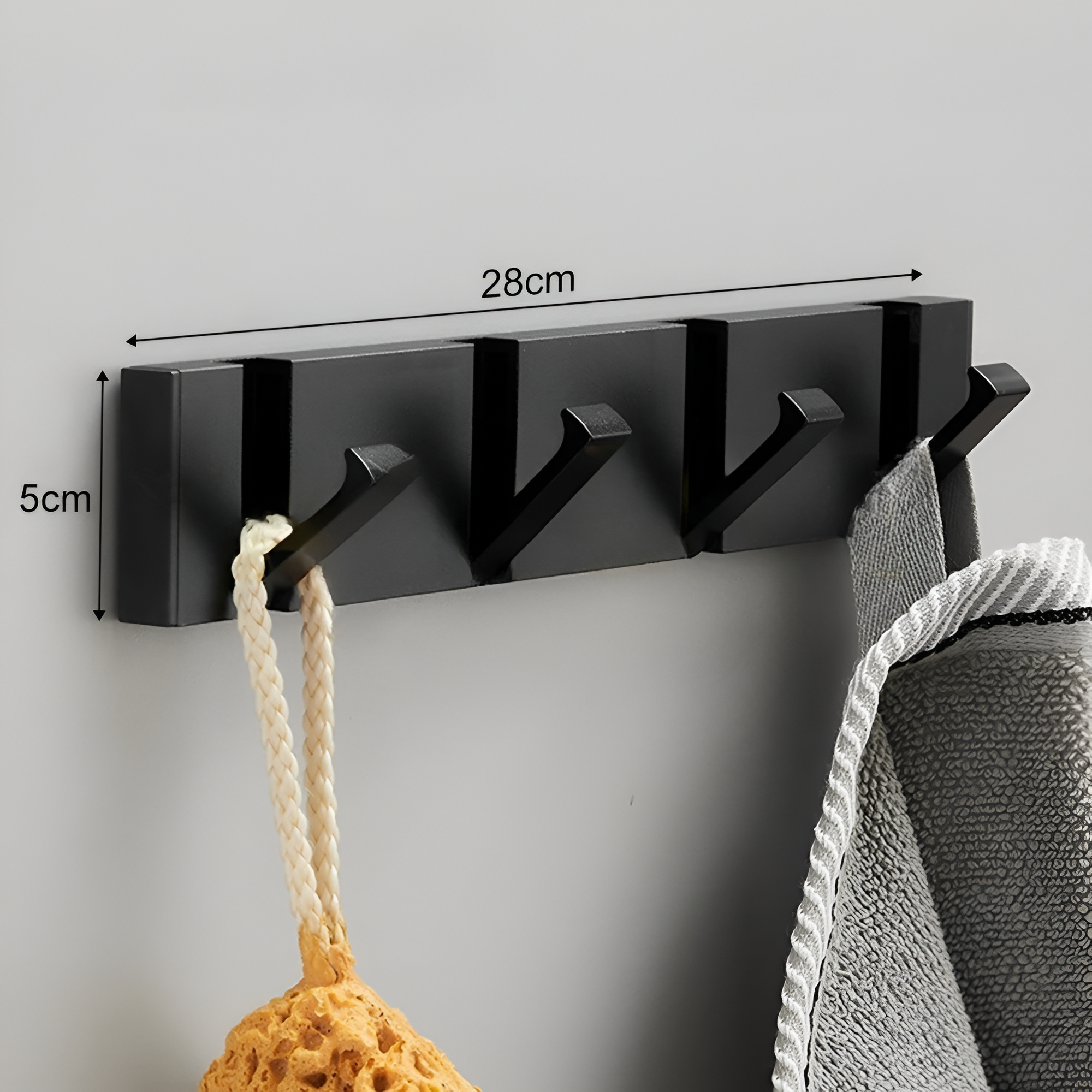 Crochet Mural Pliable Adhésif en Aluminium – Sans Perçage