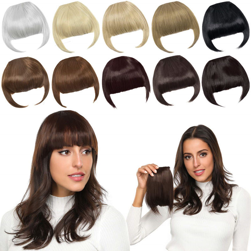 Frange à Clip Synthétique avec Base Monofilament – Effet Naturel Invisible