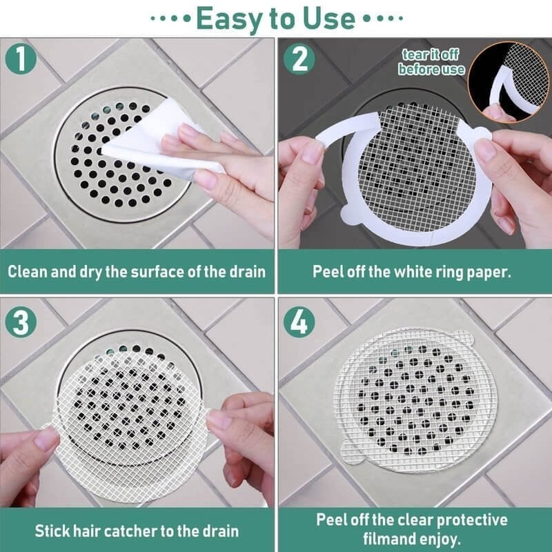 Autocollant Jetable pour Drain de Sol – Protection Anti-Cheveux & Obstructions