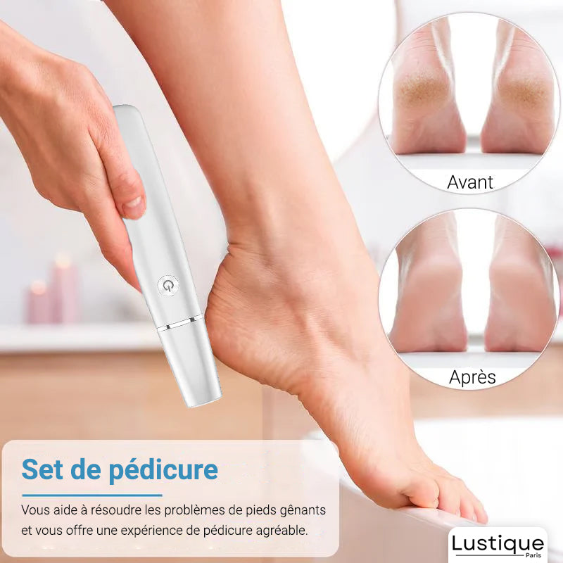 Lime à Pieds Électrique avec Lumière LED – Pédicure Professionnelle à Domicile