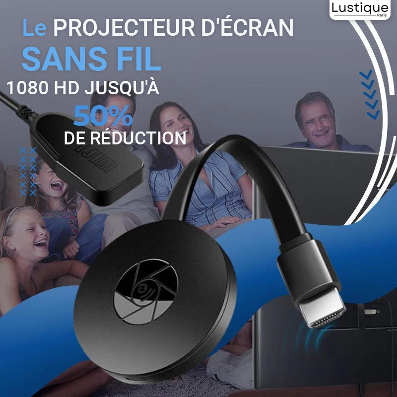 Adaptateur HDMI WiFi Miracast pour Miroir d'Écran Smartphone sur TV