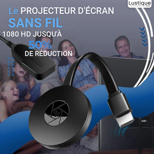 Adaptateur HDMI WiFi Miracast pour Miroir d'Écran Smartphone sur TV