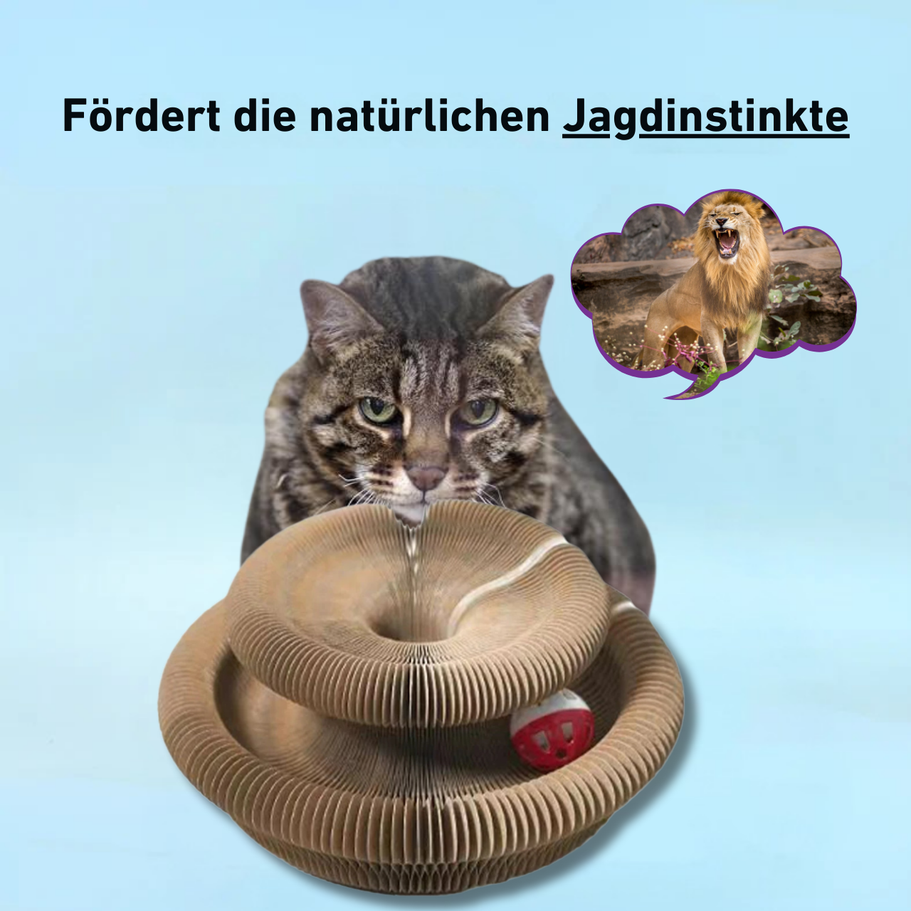 PouncePlay™ – Jeu à griffer interactif avec grelot pour des moments actifs de votre chat [50 % de réduction]