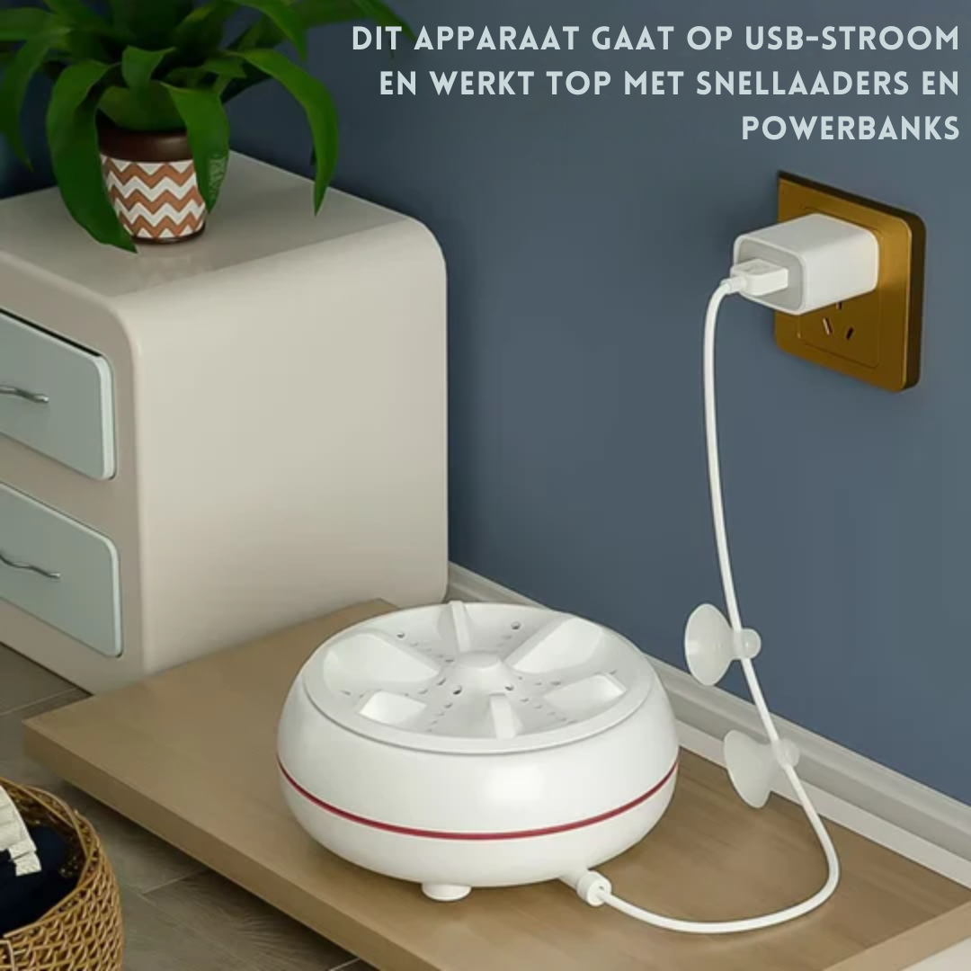 Mini machine à laver portable ultrasonique USB – Lavage et rinçage 2-en-1