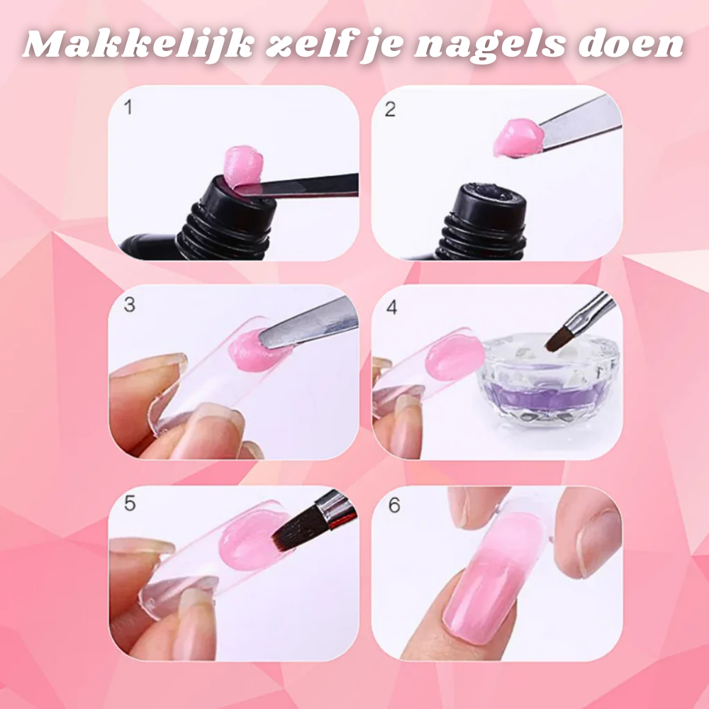 Kit Polygel DIY Professionnel – Extensions d'Ongles Durables à Domicile